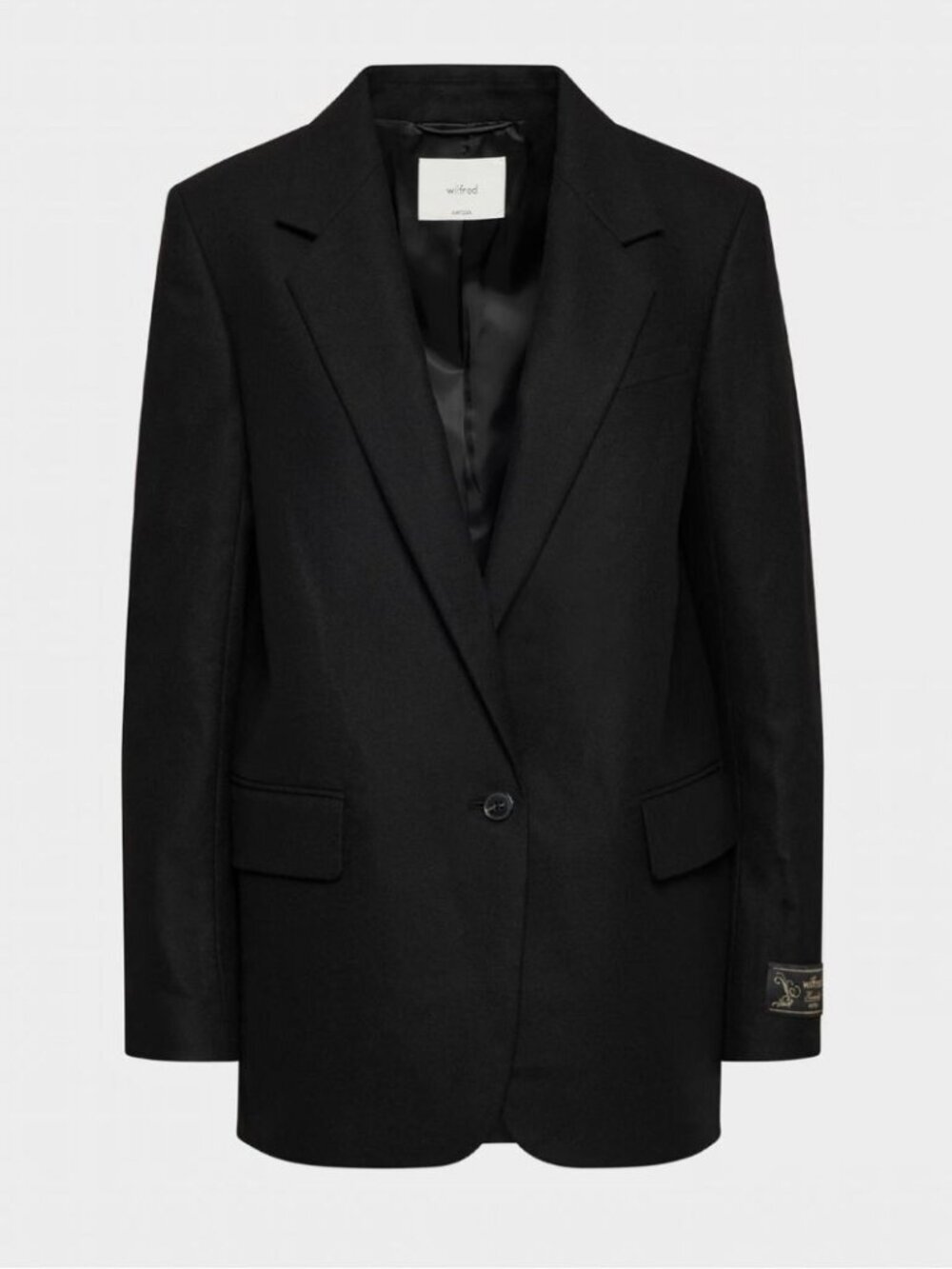 Wilfred Black Classic One Button Blazer Jacket Medium Tailored Career Luxury
